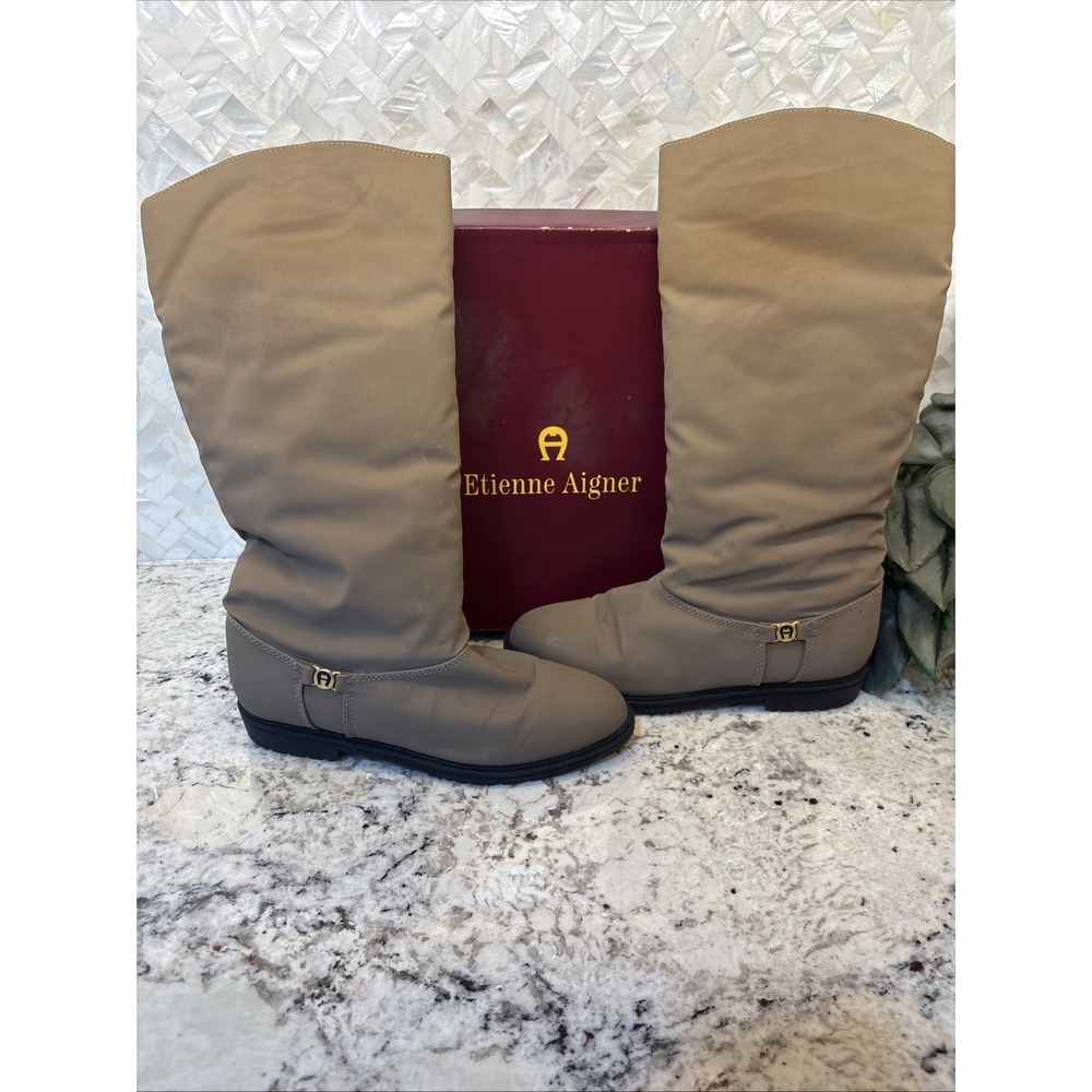 Etienne Aigner Storm 2 Women Winter Boots Taupe Size‎ 6M with box